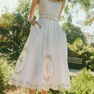 Katherine Dress - White Whimsy